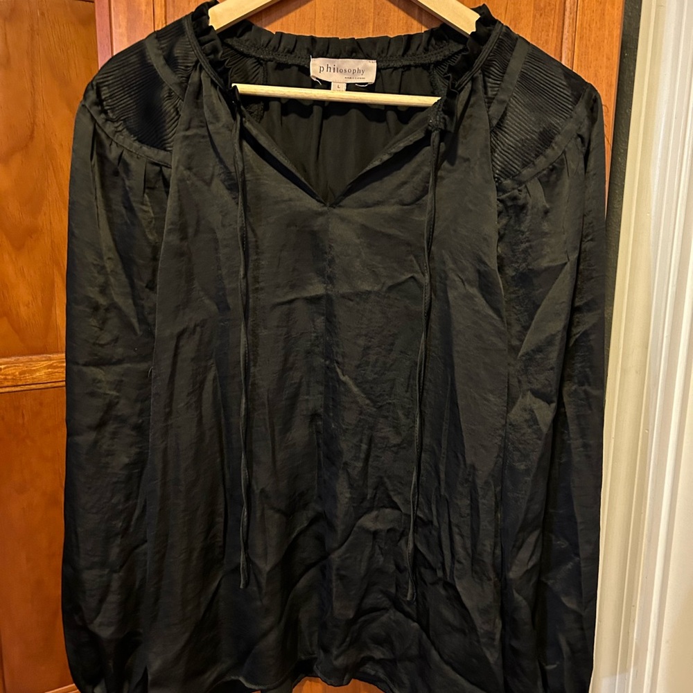 Black philosophy blouse